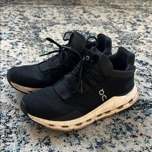 On Running womens Black and White Athletic Shoes